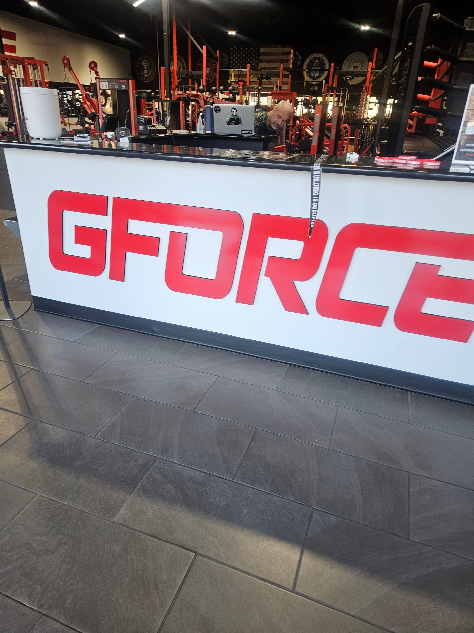 GForce Fitness cardio zone with treadmills, ellipticals, and bikes