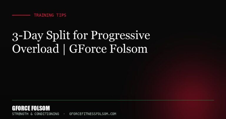 3-Day Split for Progressive Overload | GForce Folsom